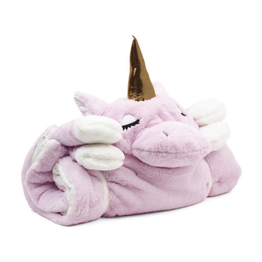 Frolics Plush Purple Unicorn Sleeping Bag